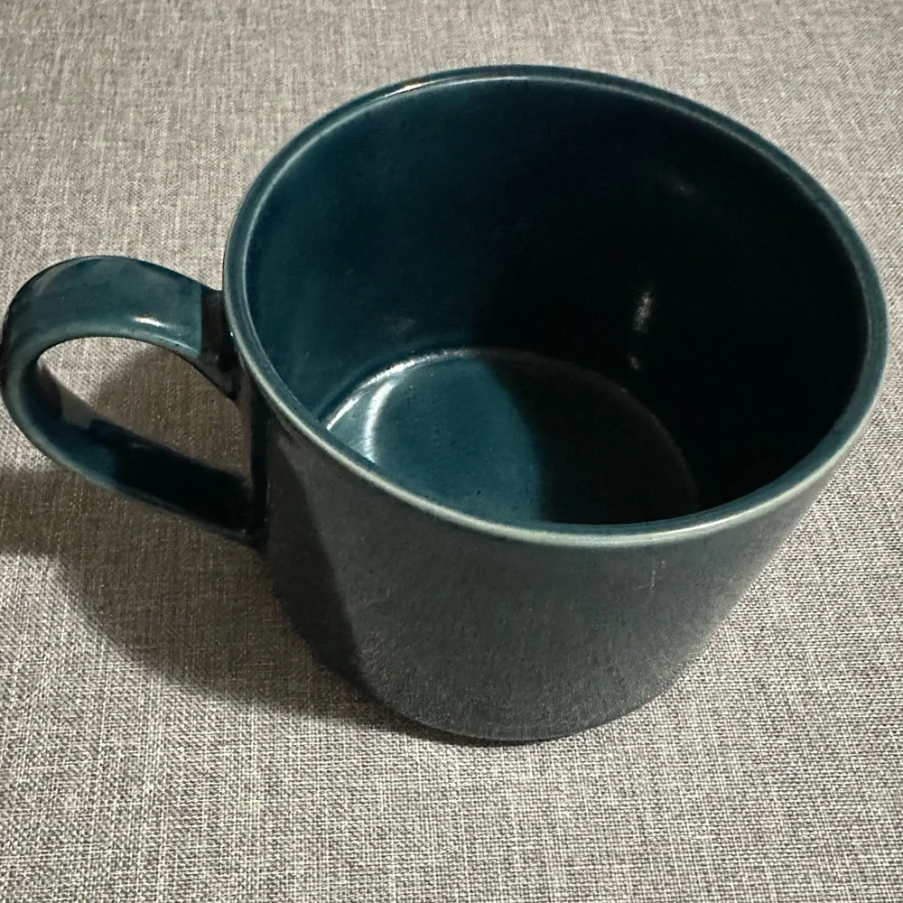 Pier 1 Imports Stoneware Large Mugs Teal Set of 2